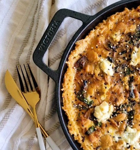 Tarta de arroz con pollo y vegetales