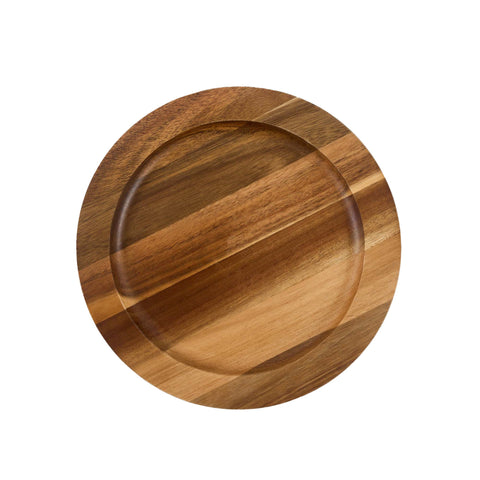 Plato de Hierro Fundido Esmaltado con Base de Madera de 20 cm