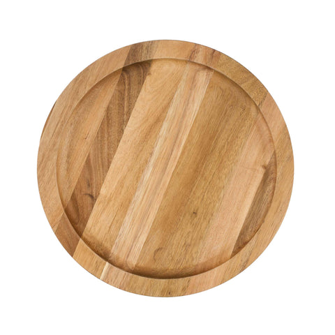 Plato de Hierro Fundido con Base de Madera de 26 cm