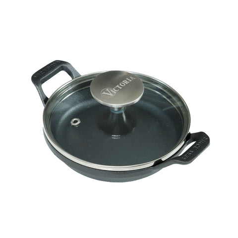 Mini Cazuela 14 Cm Con Tapa Vidrio Esmaltada