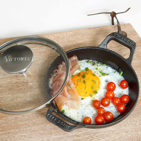 Mini Cazuela 14 Cm Con Tapa Vidrio Esmaltada