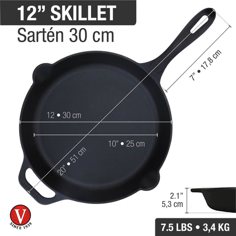 Sartén Victoria Hierro Fundido 30 cm