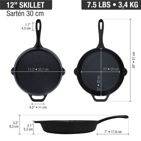 Sartén Victoria Hierro Fundido 30 cm