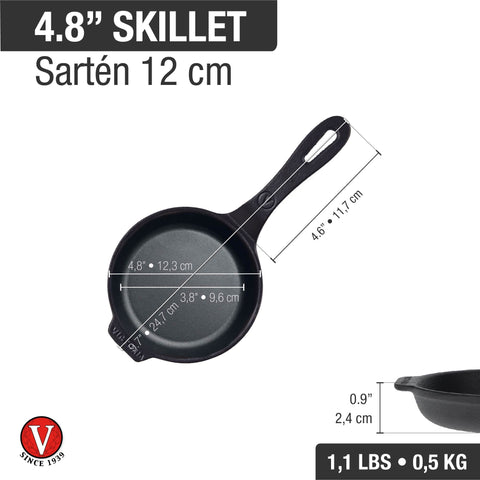 Sarten Hierro Fundido Victoria 12 cm Precurado