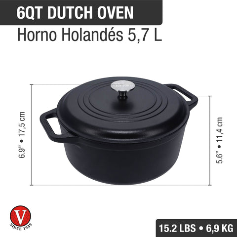 Olla Victoria Hierro Fundido 5,7 Litros