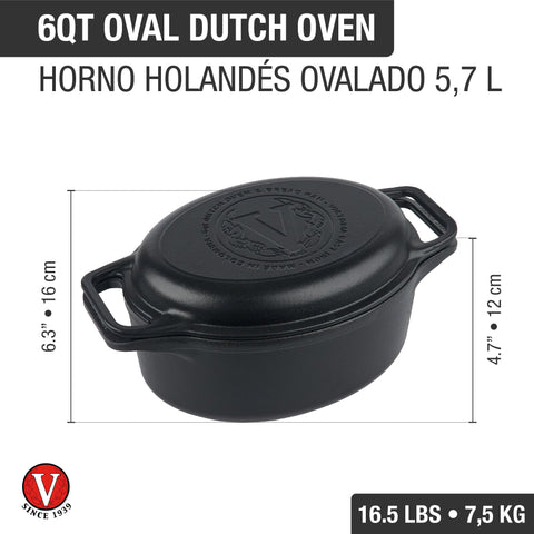 Horno Holandes Ovalado 5,7 Lts. Precurada