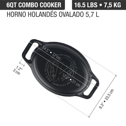 Horno Holandes Ovalado 5,7 Lts. Precurada