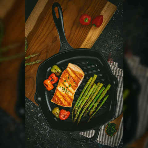 Sartén Hierro Fundido Cuadrado Grill de 25x 25 cm Precurado