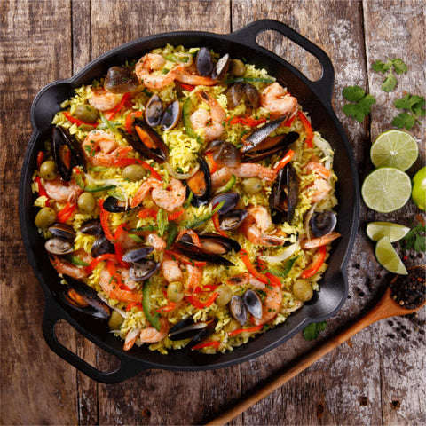 paellera hierro fundido