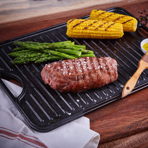 Plancha Reversible Hierro Fundido Precurado 50 x 35 cm
